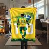 1PC Neymar Jr Patterned Flannel Blanket Suitable For All Seasons for Home Decor Warmth and Comfort Gifts Holiday Present