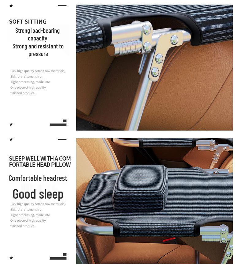 Universal Non-Inflatable Car Rear Seat Folding Travel Bed with Charger