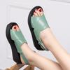 Fashion GKTINOO Women's Sandals Genuine Leather Platform Sandal 2025 Summer Thick Sole High Heels Ladies Sandal Summer Shoes For Women