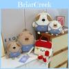 Cartoon Capybara Kids Crossbody Bag Lightweight Nylon Backpack For Kindergarten Daily Use