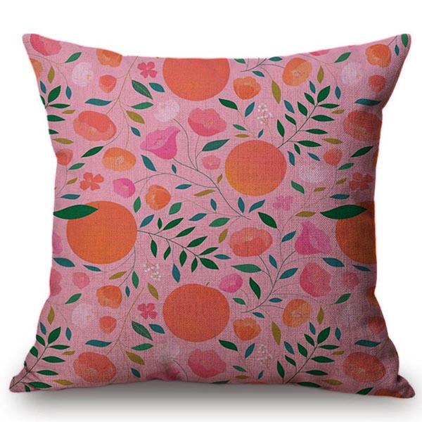 Modern Fruits Pattern Design Throw Pillow Case Pear Lemon Bicycle Summer Harmony Car Sofa Decoration Cushion Cover Cojines