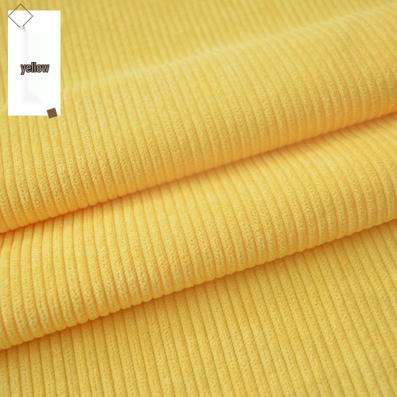 Solid-Color Ribbed Corduroy Jacket and Shirt-Smock in Silk Fabric