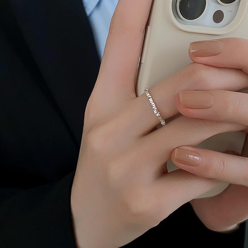 Stunning Korean Style Unique Design Geometric Copper Ring For Women Fashion Accessory