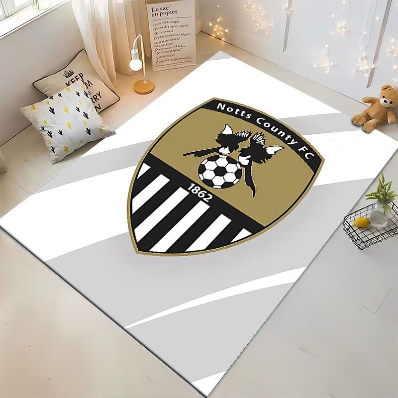 Notts County FC Emblem Carpet suitable as a non-slip mat for the living room or bedroom sofa