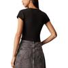 Calvin Klein Comfortable Letter Print Ribbed Knit Round Neck Short Sleeve T-Shirt Women Tops Black J224948-BEH