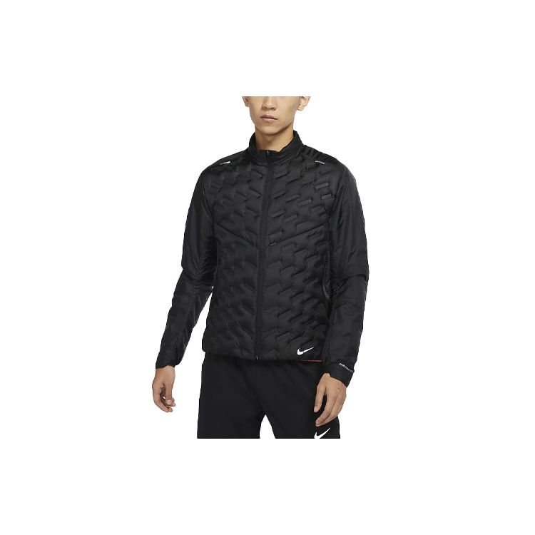 Nike FW21 Solid Color Hooded Long Sleeve Down Jacket Men Outerwear Black DD5668-010