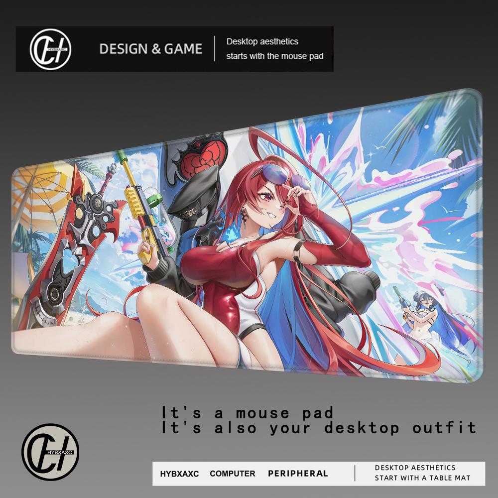 Game Elizabeth Rose Bloodflame Mousepad Large Keyboard Desk Mat Gaming Mouse Pad LockEdge Nonslip Mat 800x400x2mm