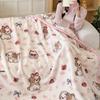 A-Class Double-Sided Printed Milk Velvet Blanket: Thickened Nap & Air Conditioning Sofa Cover
