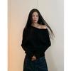 Cozy Autumn/Winter Off-Shoulder Wool Sweater - Women's Casual Knit Top