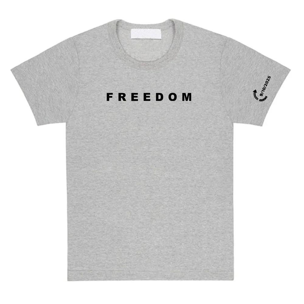 American Charlie Kirk T-shirt Freedom Tee Fashion Cotton Loose Men Women T Shirts Casual O-neck Letter Printing Clothing Unisex