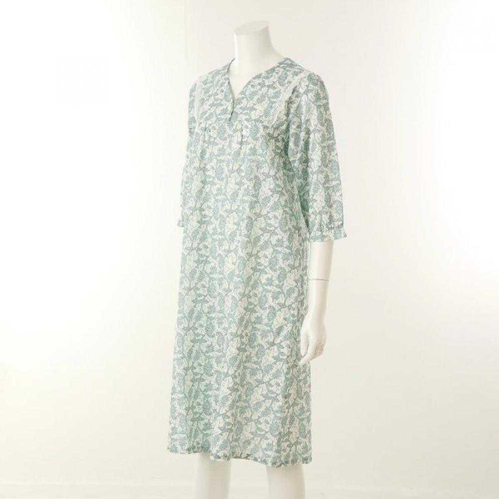 Venus Green Floral Print Indoor Dress Vev3914l