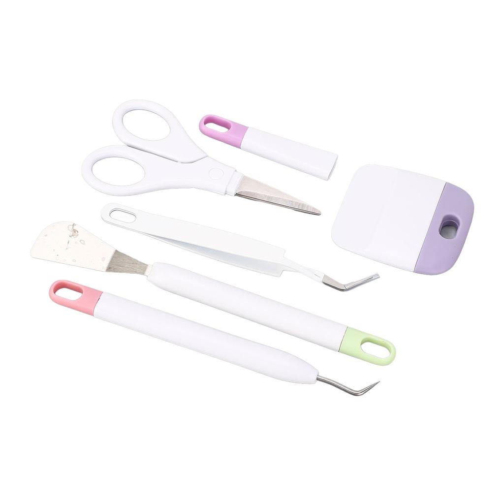 5 Pcs Vinyl Weeding Tool Set Weeder Tweezers Scraper Spatula Scissor DIY Craft Vinyl Tools Kit
