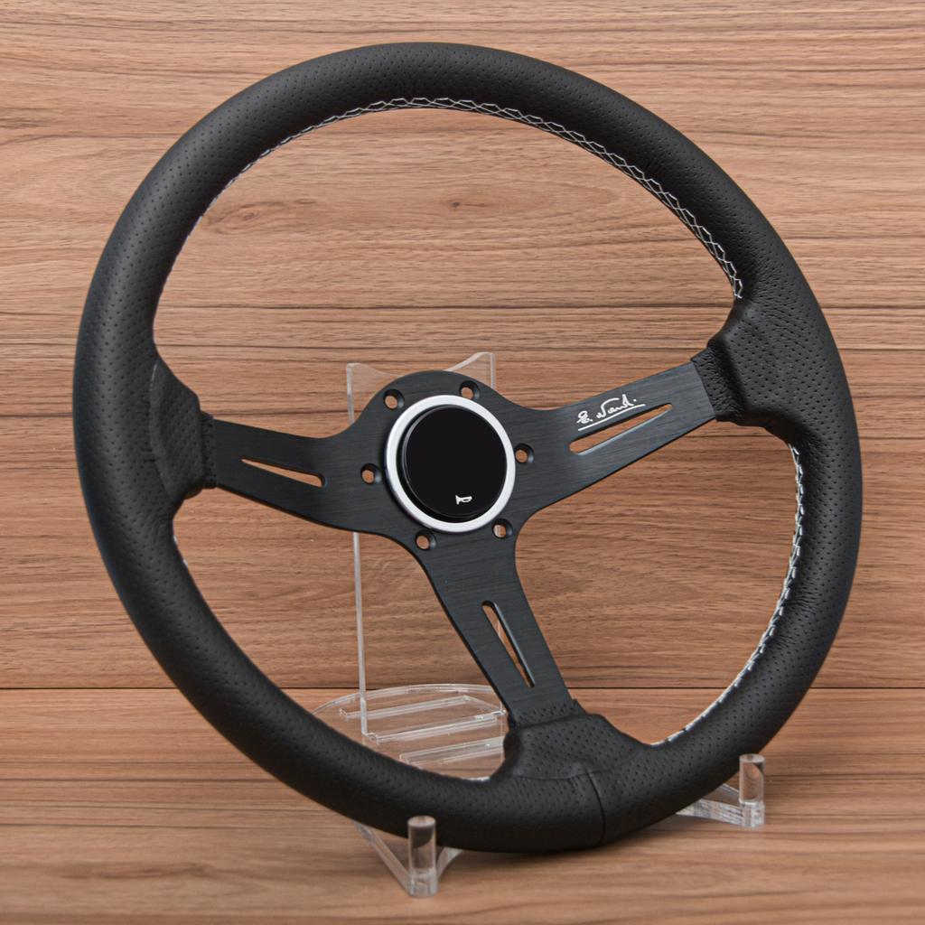 14inch 350mm JDM Racing Leather Steering Wheel Universal Deep Corn Sports Drift Steering Wheel