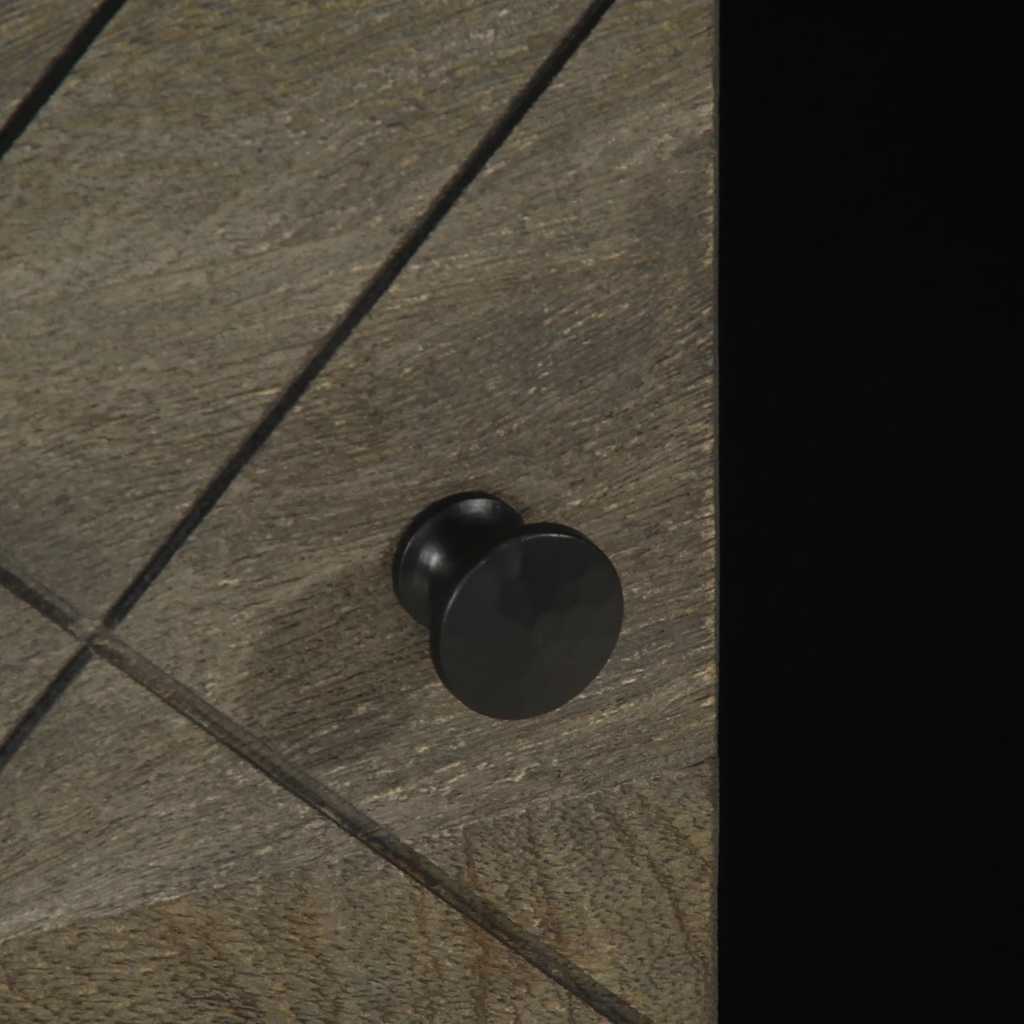  Coffee Table, Black, 100x54x40 Cm, Solid Mango Wood