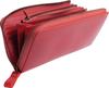 Large Capacity Wallet for Men and Genuine Italian Card Holds 15 Wide Red Women, Leather, Case, Cards, L-Shaped Zipper, Opening,