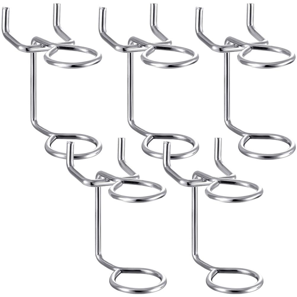 5 Pçs Gancho para Painel Perfurado Broca Chave de Fenda Organizadores de Painel Perfurado Prata Ferramenta de Garagem Menina Suporte para Chave