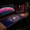 XXL Gaming Mouse Pad Zodiac Moon Phase Magic Circle Starry Deskmat Overlock Rubber Keyboard Mat PC Gamer Computer Accessories