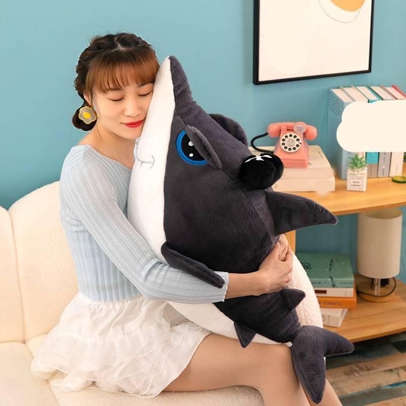 Adorable Pirate Shark Plush Toy Pillow Soft Stuffed Animal For Birthday Gifts