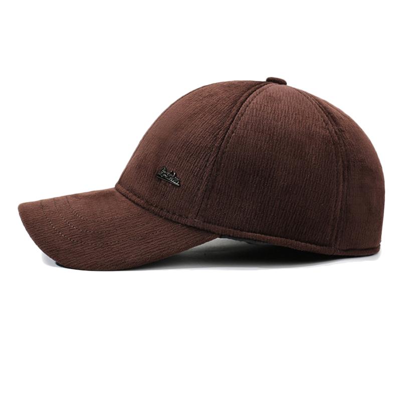 Winter Woolen Hat Men's Warm Baseball Hat Ear Protectors Old Man Thick Cap