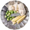 Orion Foldable Stainless Steel Steaming Insert for Vegetables and Dumplings 14-23 cm