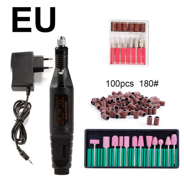 Professional Nail Drill Machine Nail Pen Machine Drill Bits Mill Cutter Pedicure Gel Polish Remover