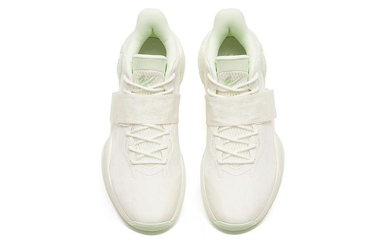Men's Sneakers ANTA Splash 4 Basketball Shoes Men's Low-top Ivory White/Bright Aqua Green