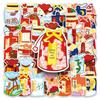 50 Personalized Lucky Bags: Chinese Style Hand-Painted Blessings with Creative Decor - Water Cups, Suitcases, Phone Cases, Stickers.