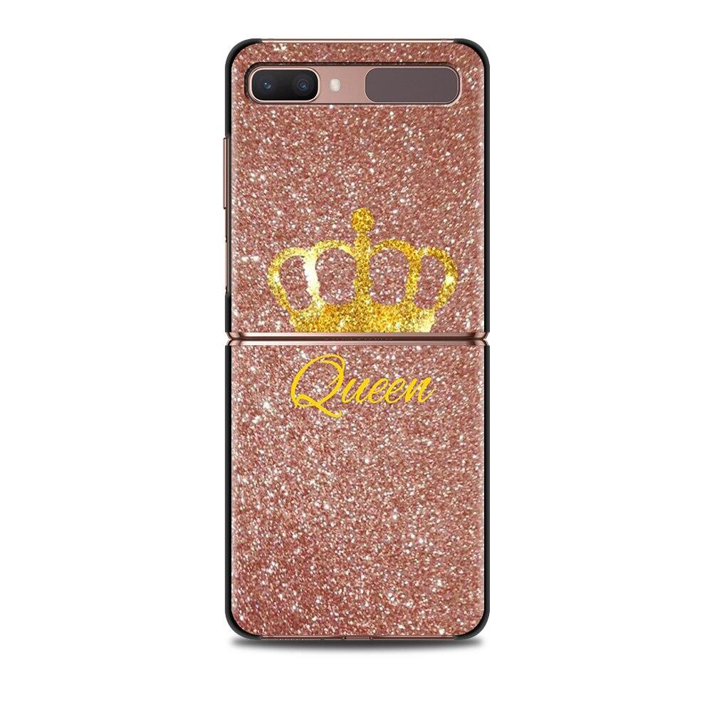 Etui Na Telefon Zflip4 Dla Samsung Z Flip3 5G z flip 3 5G zFlip Pokrowiec Muszla Na Telefon Komórkowy Caso Telefon Komórkowy Fundas Mama Królowa Księżniczka