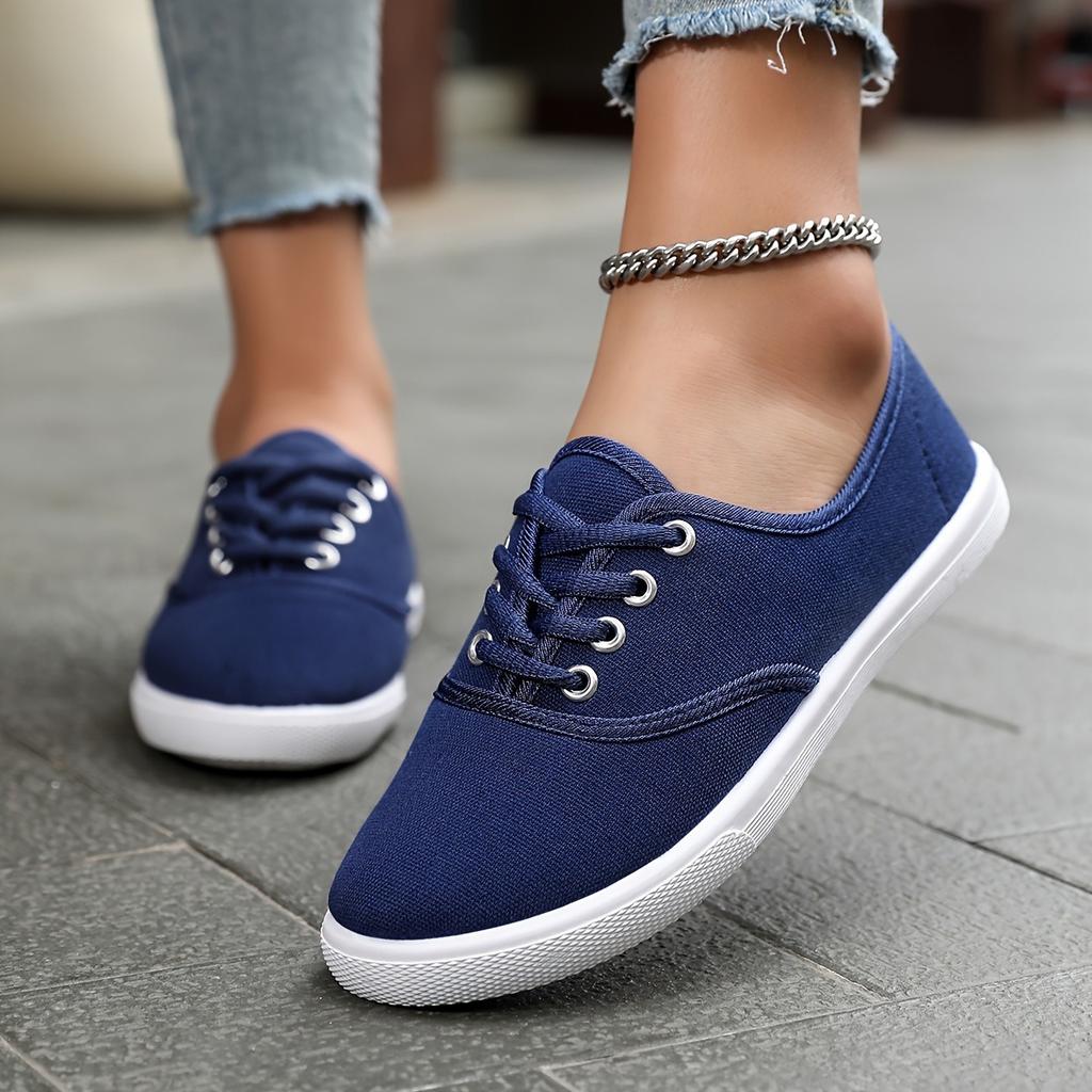 Solid Color Elegant Sports Shoes, Casual Outdoor Shoes, Comfortable Low Cut Walking Shoes, Soft Sole Lightweight and Versatile for All Seasons