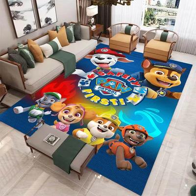 3D Cartoon PAW P-Patrol bedruckter Teppich Wohnzimmer Schlafzimmer Teppich Rutschfester Teppich Zuhause Schlafzimmer Dekoration Läufer Geburtstag Geschenk