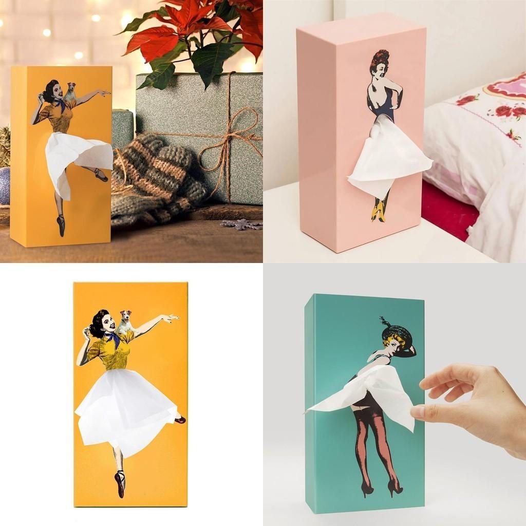 Adorable Marilyn Monroe Skirt Girl Tissue Box Cartoon Decorative Paper Holder