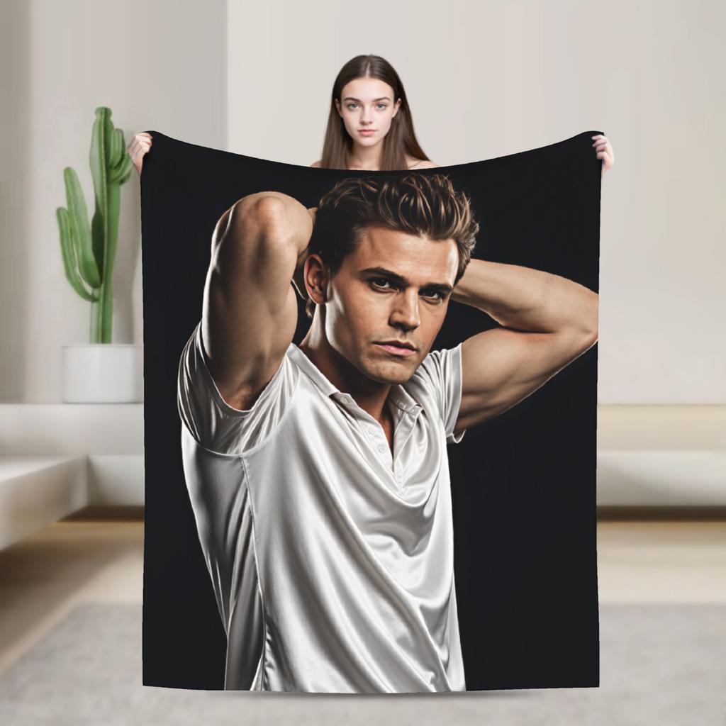 Soft Cozy Throw Blanket Travel Stefan Salvatore Blanket Flannel Bedspread For Outdoor Funny Sofa Bed Cover