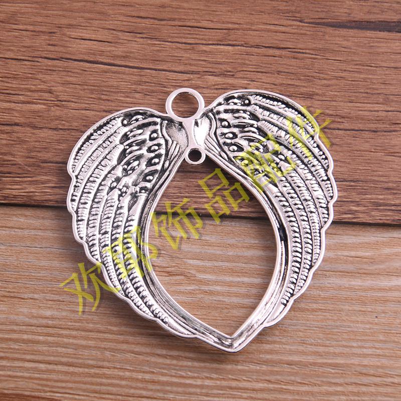 5-Color Zinc Alloy Archangel Wing Pendants - Vintage Christmas Jewelry Charms