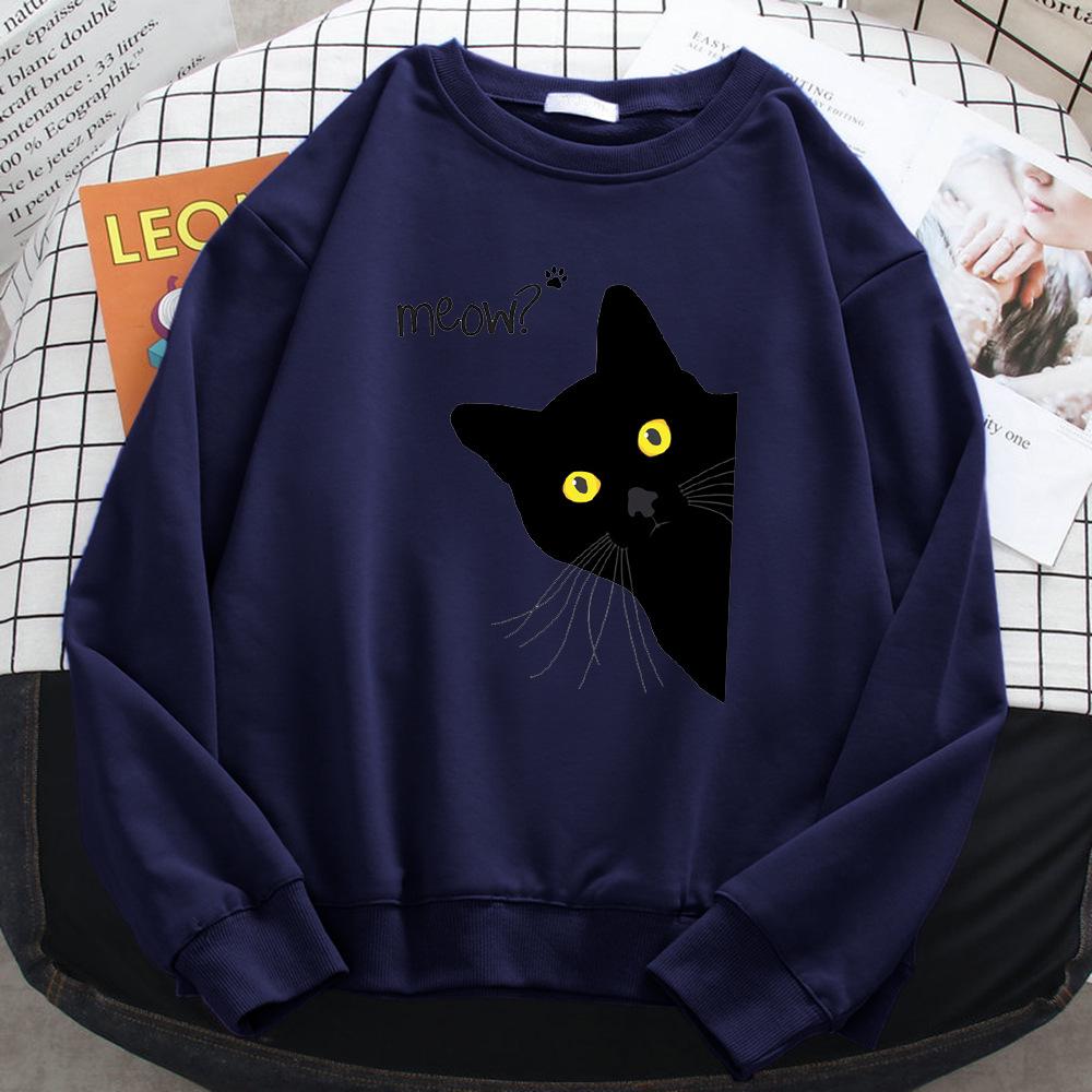 2024 European & American Christmas Fleece Hoodie - Round Neck, Long Sleeve, Casual Print Large темно-синий