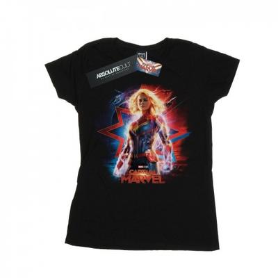 Womens/Ladies Captain Marvel Poster Cotton T-Shirt