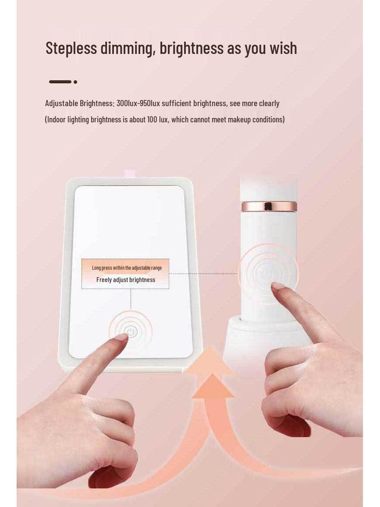 LED Makeup Mirror with Light, Portable Vanity Mirror for Dorms, Perfect for Internet Celebrities