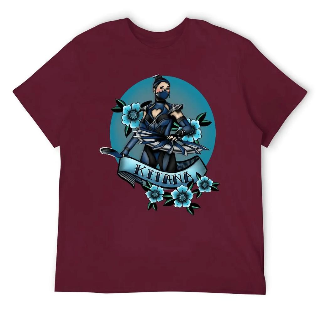 Kitana Mortal Kombat Old School Tattoo St T-shirt Harajuku Movement Top Tee Unique Leisure Humor Graphic USA Size
