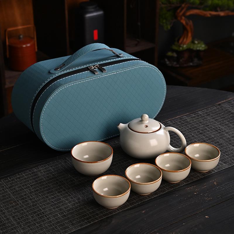 Five Famous Kilns Portable Travel Tea Set, Business Bank Company Event Gifts Can Be Used As Gift Boxes
