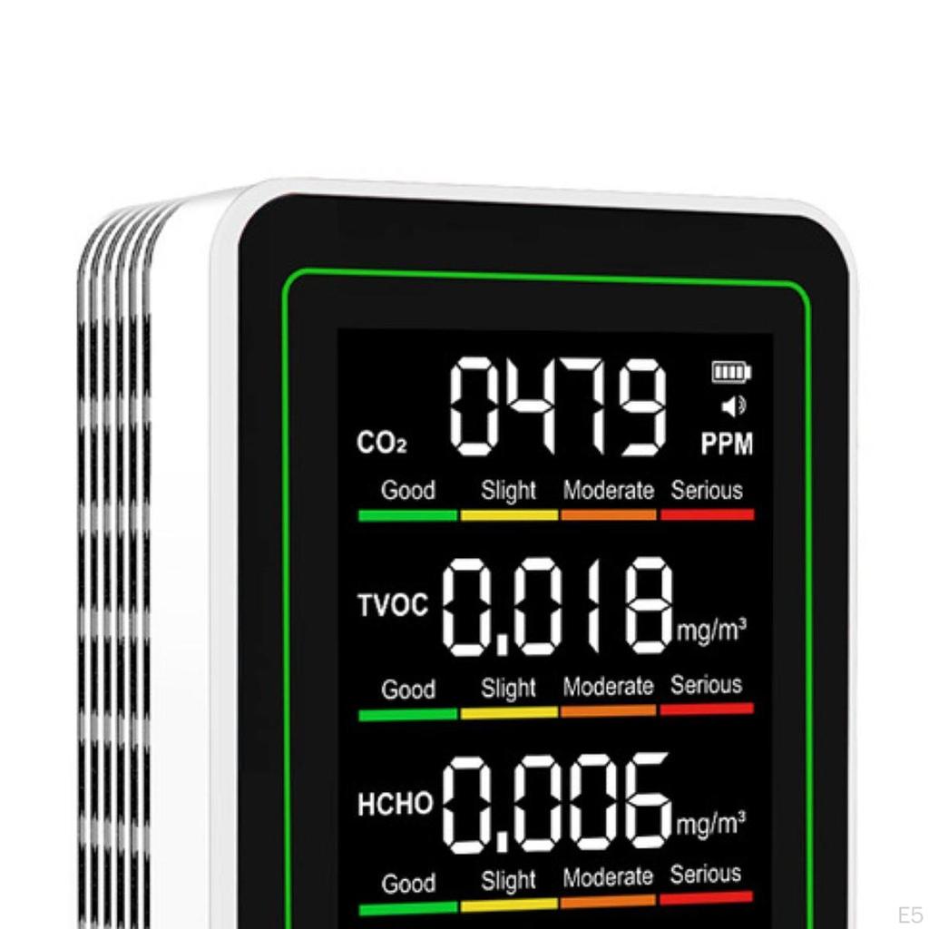 Air Quality Tester Analyzer for Warehouse Plant Indoor Outdoor Detection Black