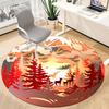 1 Stück Waldszene Dekoration Stuhl Teppich für Büro, Weiche, Rutschfeste Polyestermatte, Büro, Eingangsbereich, Wohnzimmer, Schlafzimmer