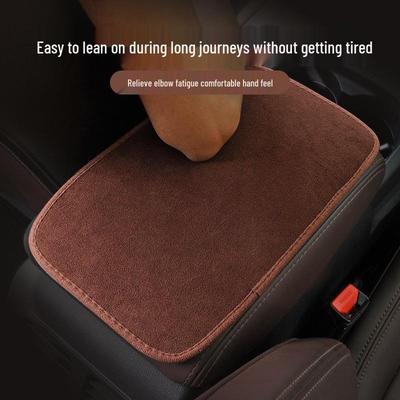 Winter Plush Crystal Velvet Car Armrest Cover Pad