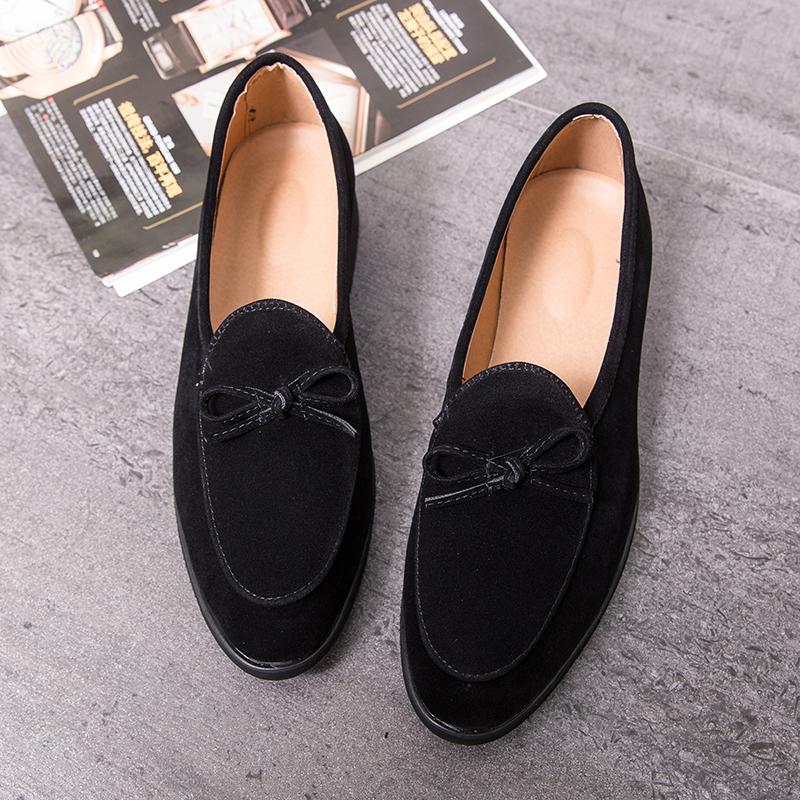 Suede Leather Men Shoes Retro Tassel Casual Mens Loafers Moccasins Breathable Slip On Man Dress Shoes Designer Flats Size 38-47