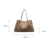 Yogodlns Women Vintage Tote Bag Solid Color Shoulder Bag Large Capacity Handbag Commute Satchel Bag for Work Travel Shopping