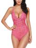 Cross-Border European & American Women's Sexy See-Through Lace Lingerie Bodysuit