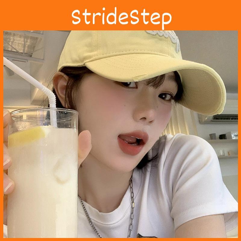 Peaked Cap Baseball Hat Alphabet Embroidery Pattern Uv Protection Adjustable