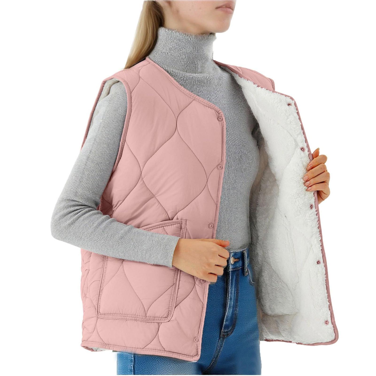 

Women s Fashion Light Jacket Stand Collar Multicolor Zipper Button Coat XXL розовый