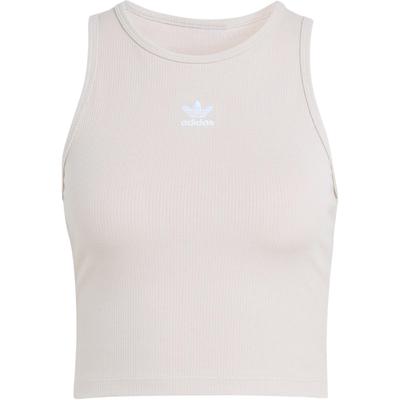 Originals ESS RIB TANK Women's Slim Ribbed Tank Top Light Beige Women KD3822