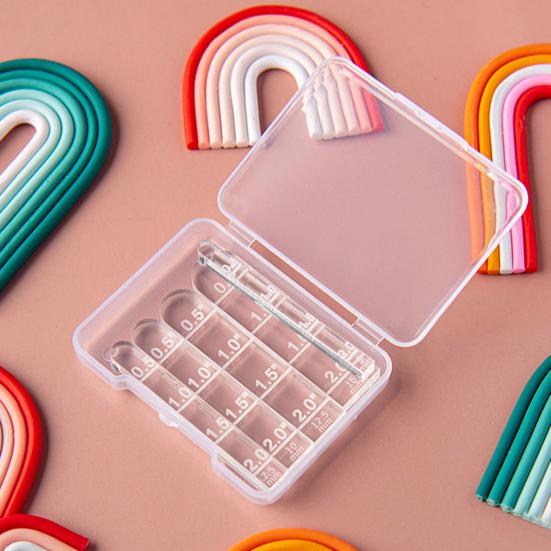 5 Pcs/Set Clay Arch Guide Polymer Clay Earrings Tools Acrylic Rainbow Arch Guides for Polymer Clay Jewelry Making DIY Crafting