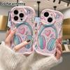 Phone Case: 2D Flat Design, Suitable for iPhone 18, 17, 16, 15, 14, 13, 12 Pro Protection, Phone Decoration, Blue and Pink Color Block, Halloween and 