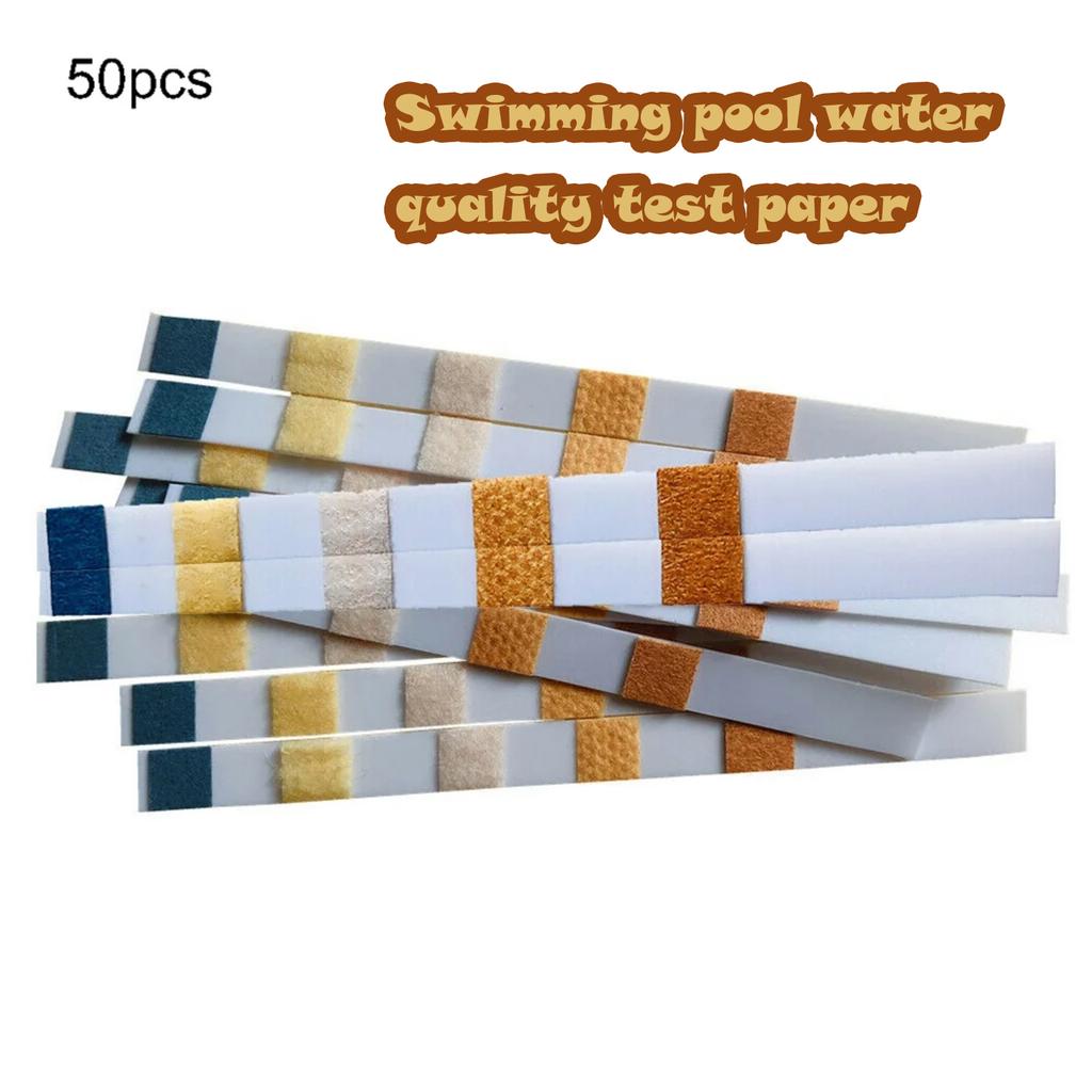 Pool And Spa Test Strips, 50 Strips Pack For Hot Tub-Test PH,Total Alkalinity,Free And Bromine, Accurate 5 In 1 Pool Water Testing Kit